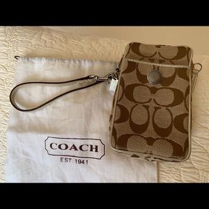 Authentic Coach Cell Phone Wristlet - Never Used